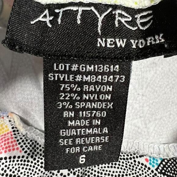 Vintage 90s ATTYRE NYC Aboriginal Print Rainbow Pants Silver Buttons - Picture 3 of 9